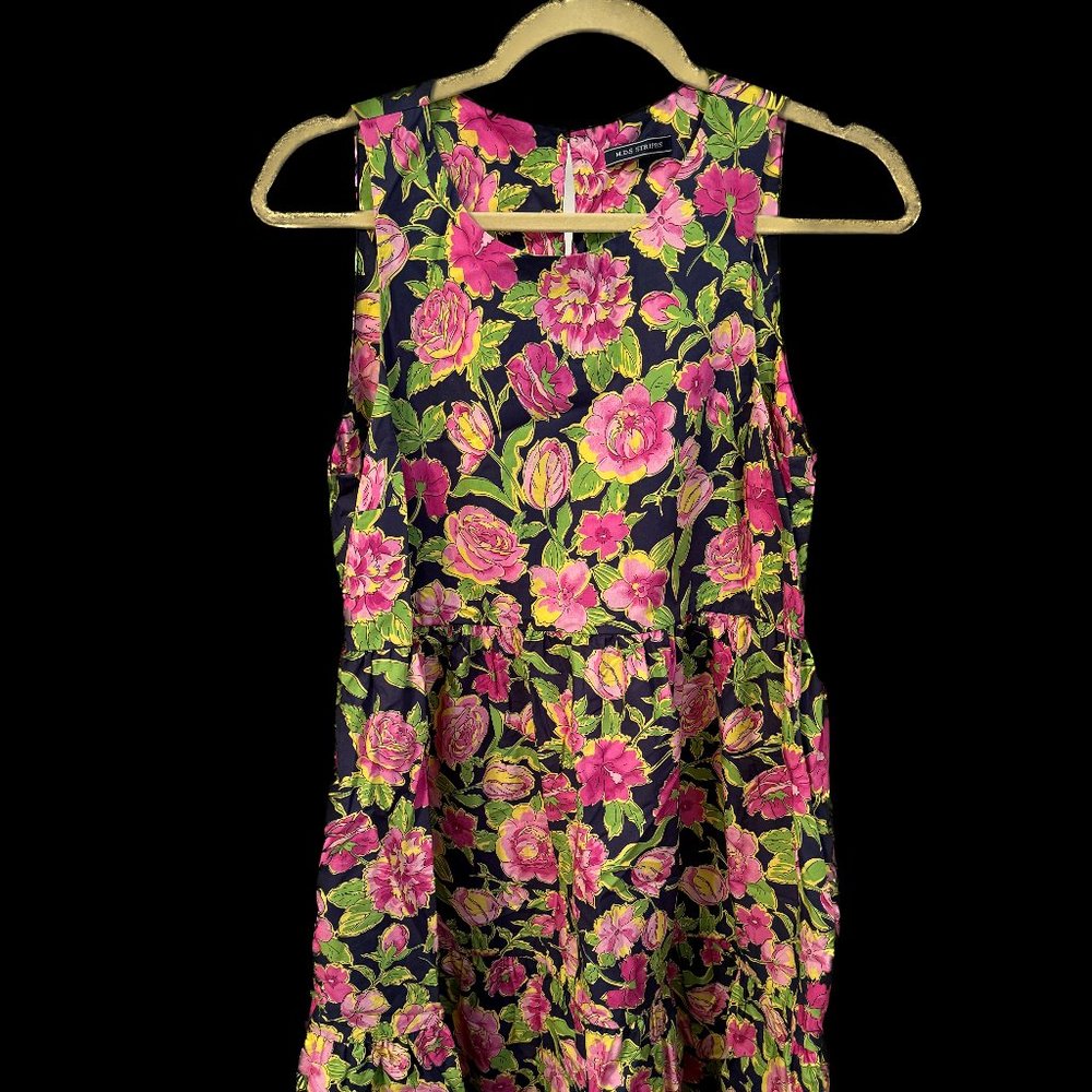 MDS Stripes Navy Floral Dress